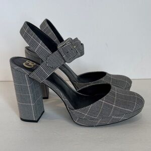 Gianni Bini Stylish Plaid Block Heel Women's Shoes size 8M